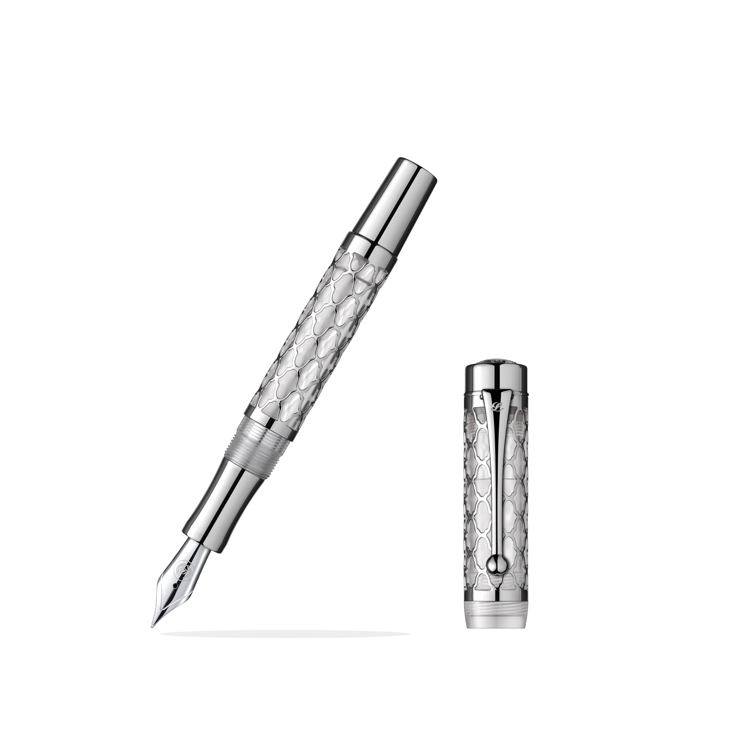 Flora Fountain Pen Silver