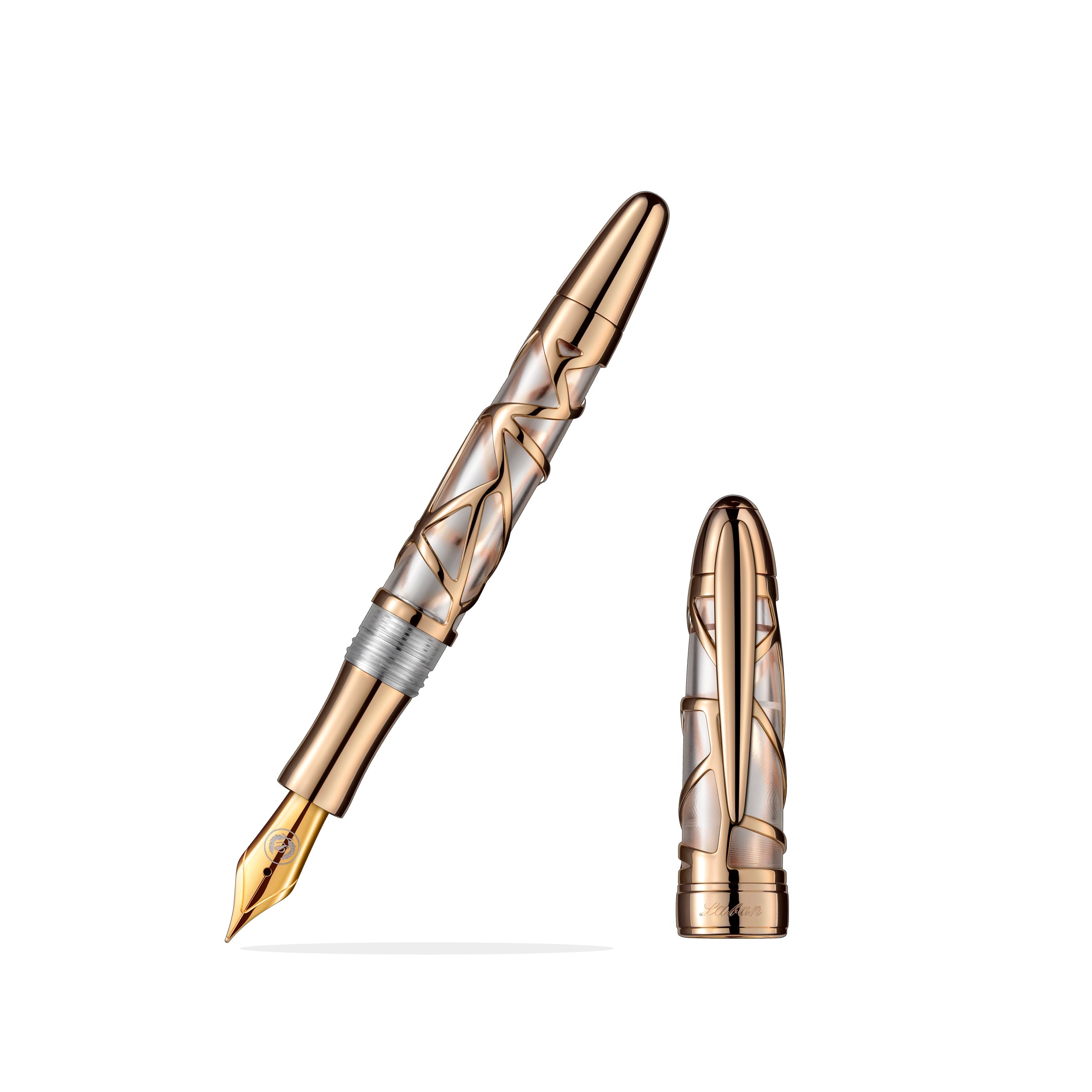 Skeleton Fountain Pen Rose Gold