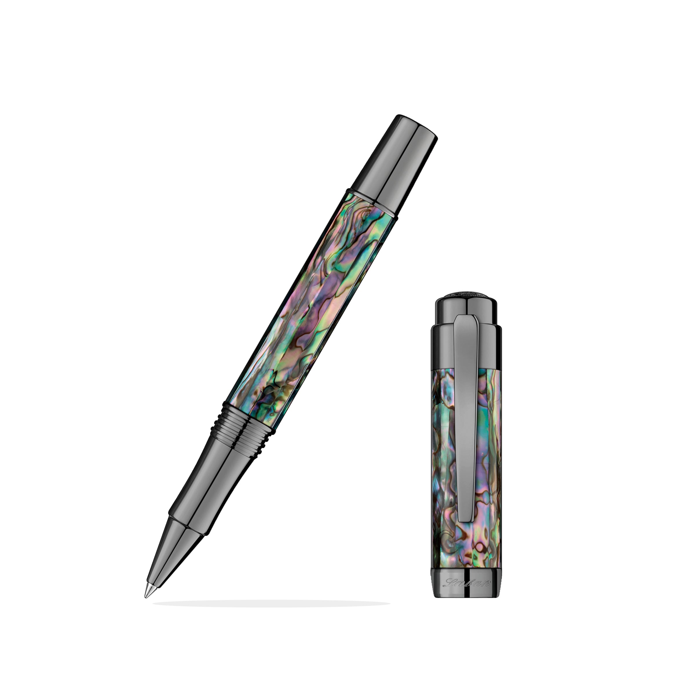 Abalone Rollerball Pen-Gun Metal