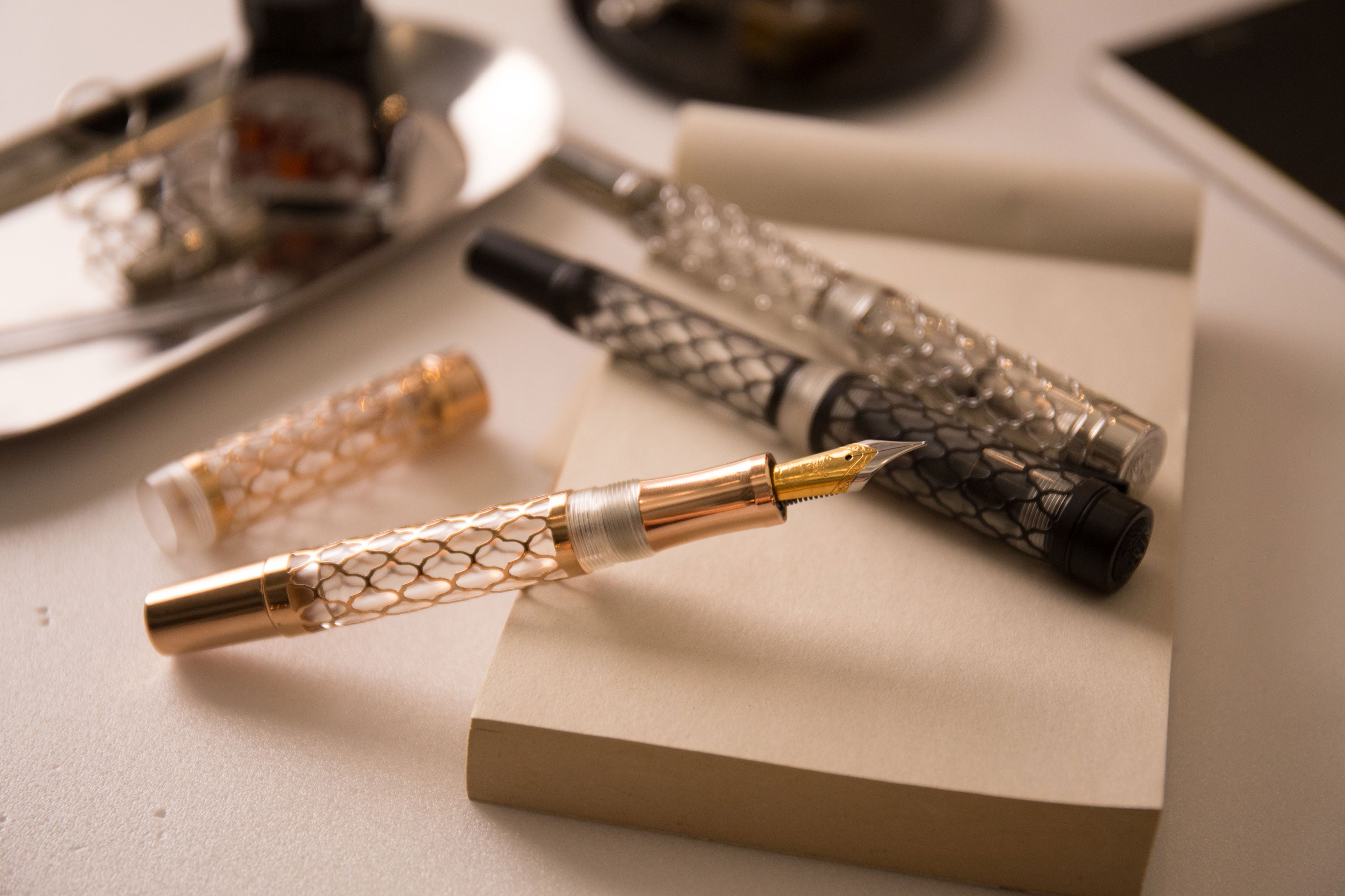 Flora Fountain Pen Silver