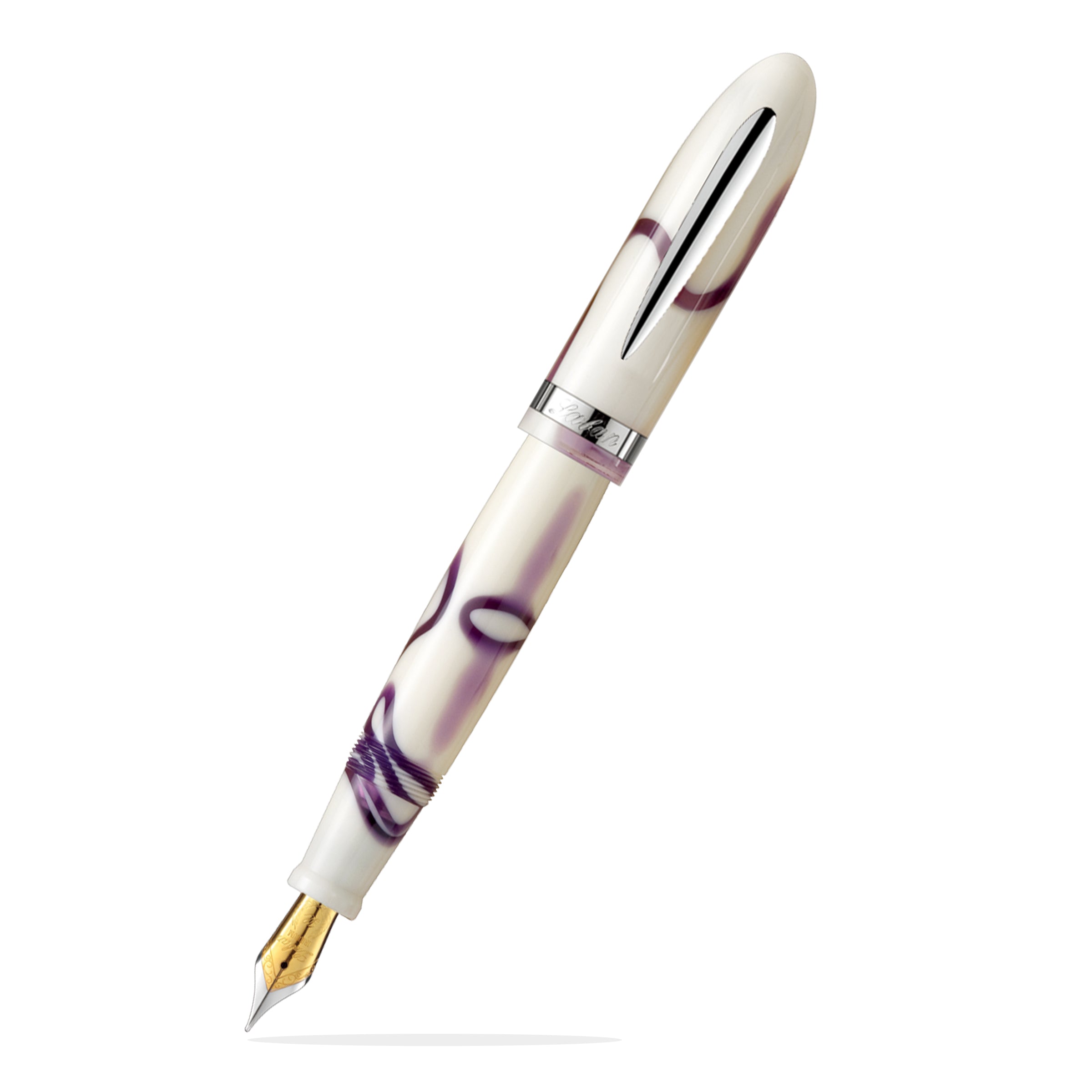 Mento Fountain Pen Ivory Purple Electric