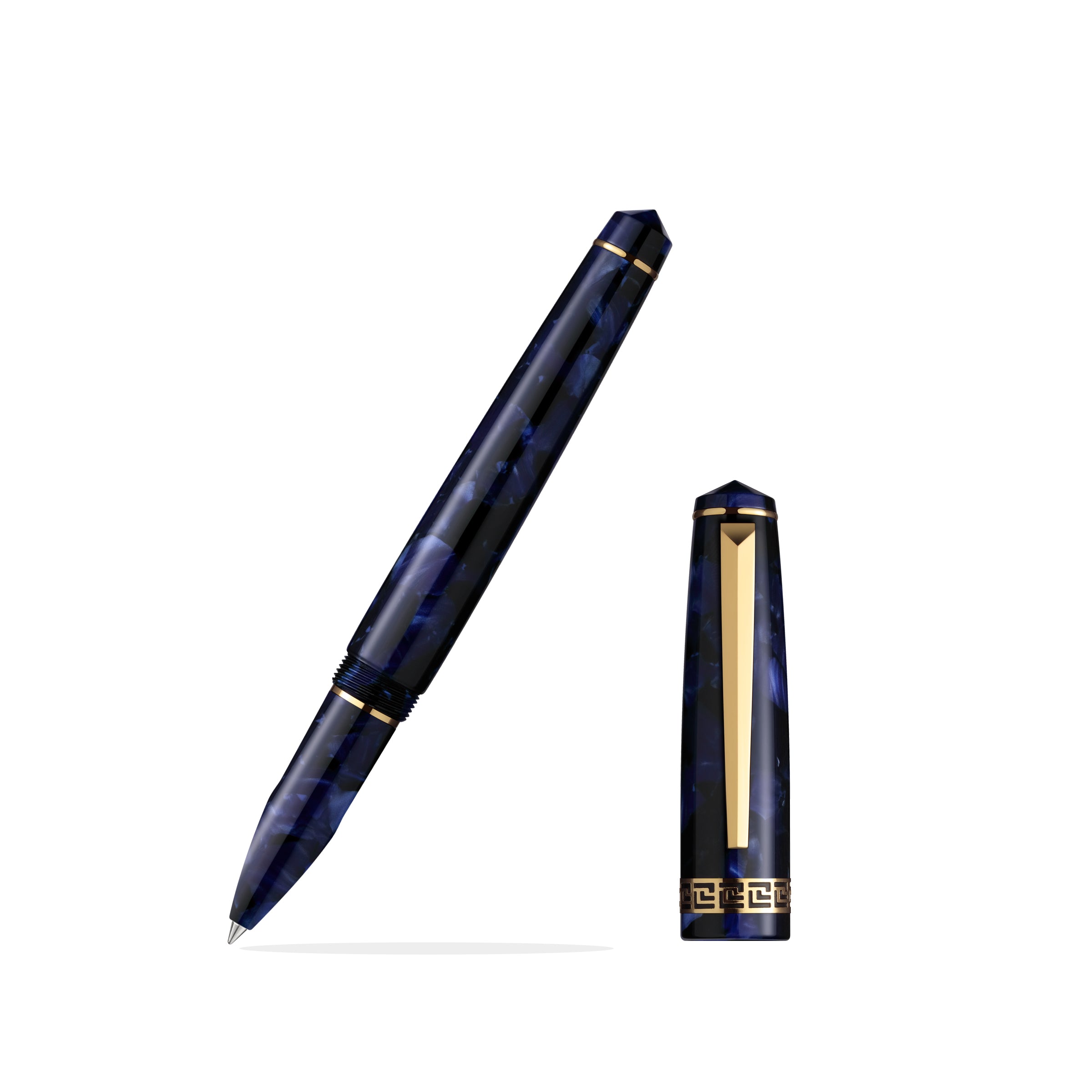 Rosa Rollerball Pen Blue Marble