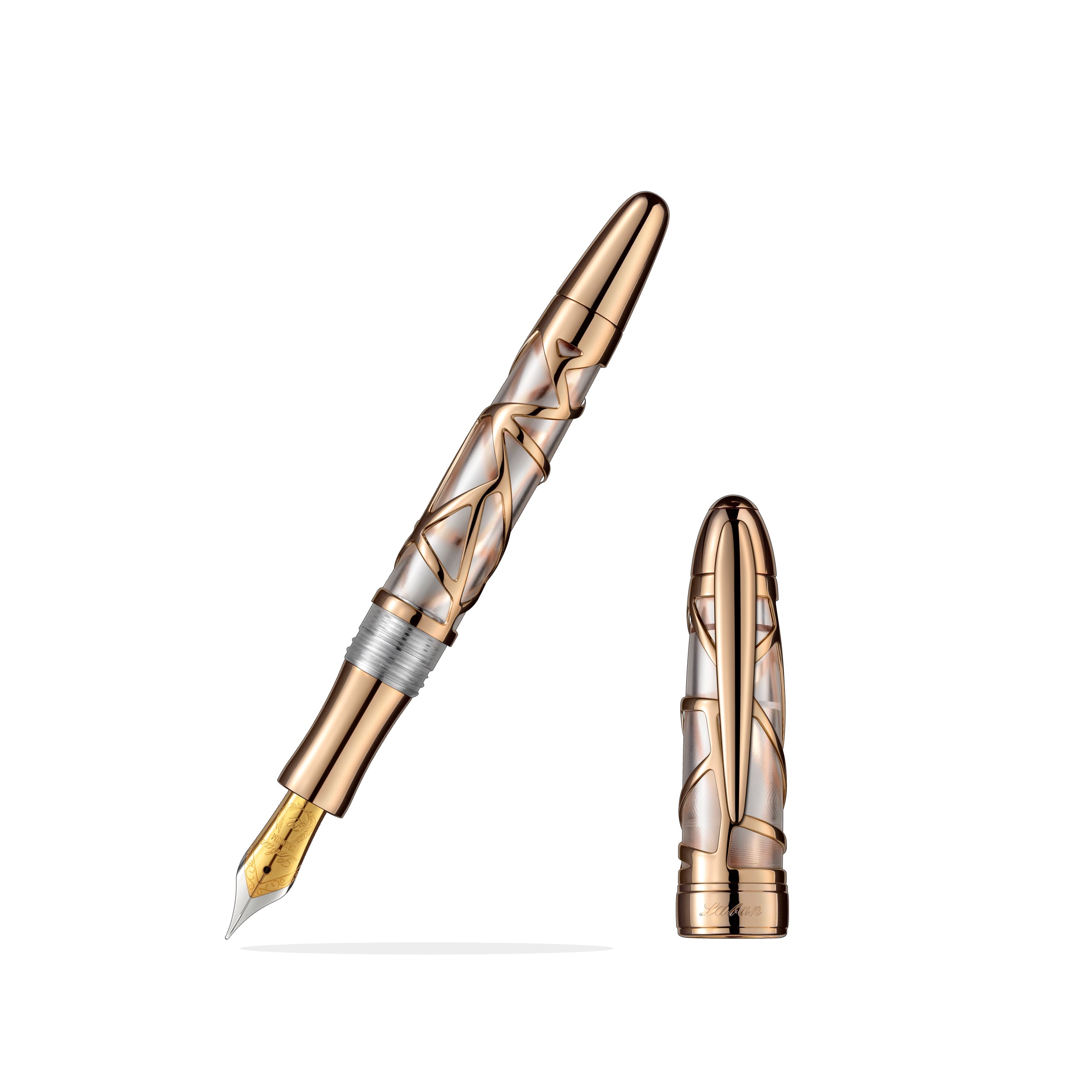 Skeleton Fountain Pen Rose Gold