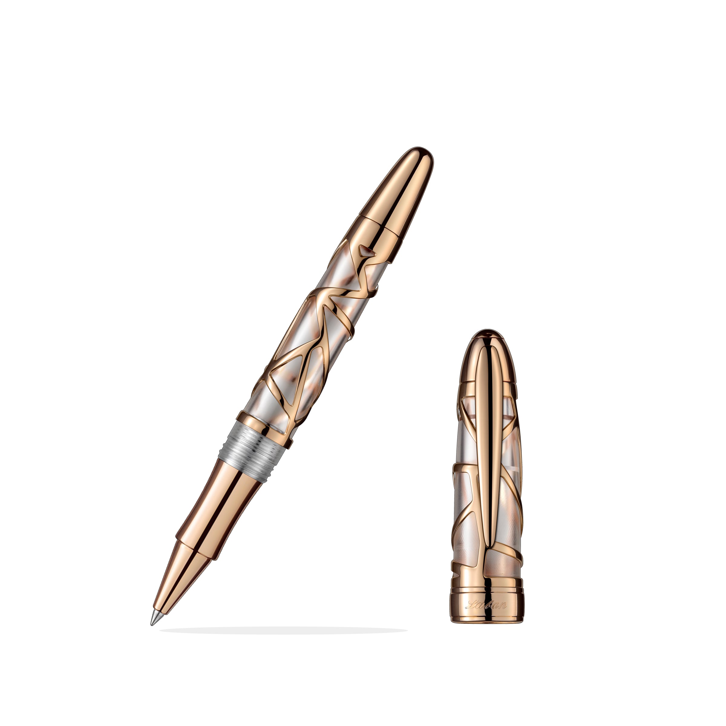 Skeleton Rollerball Pen-Rose Gold