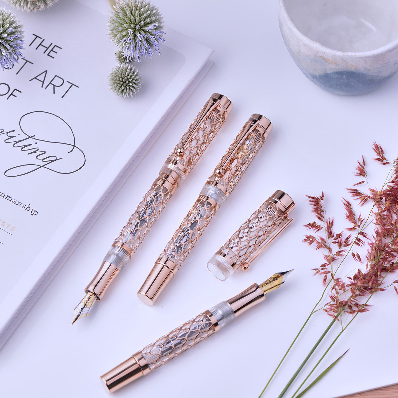 Flora Fountain Pen-Rose Gold