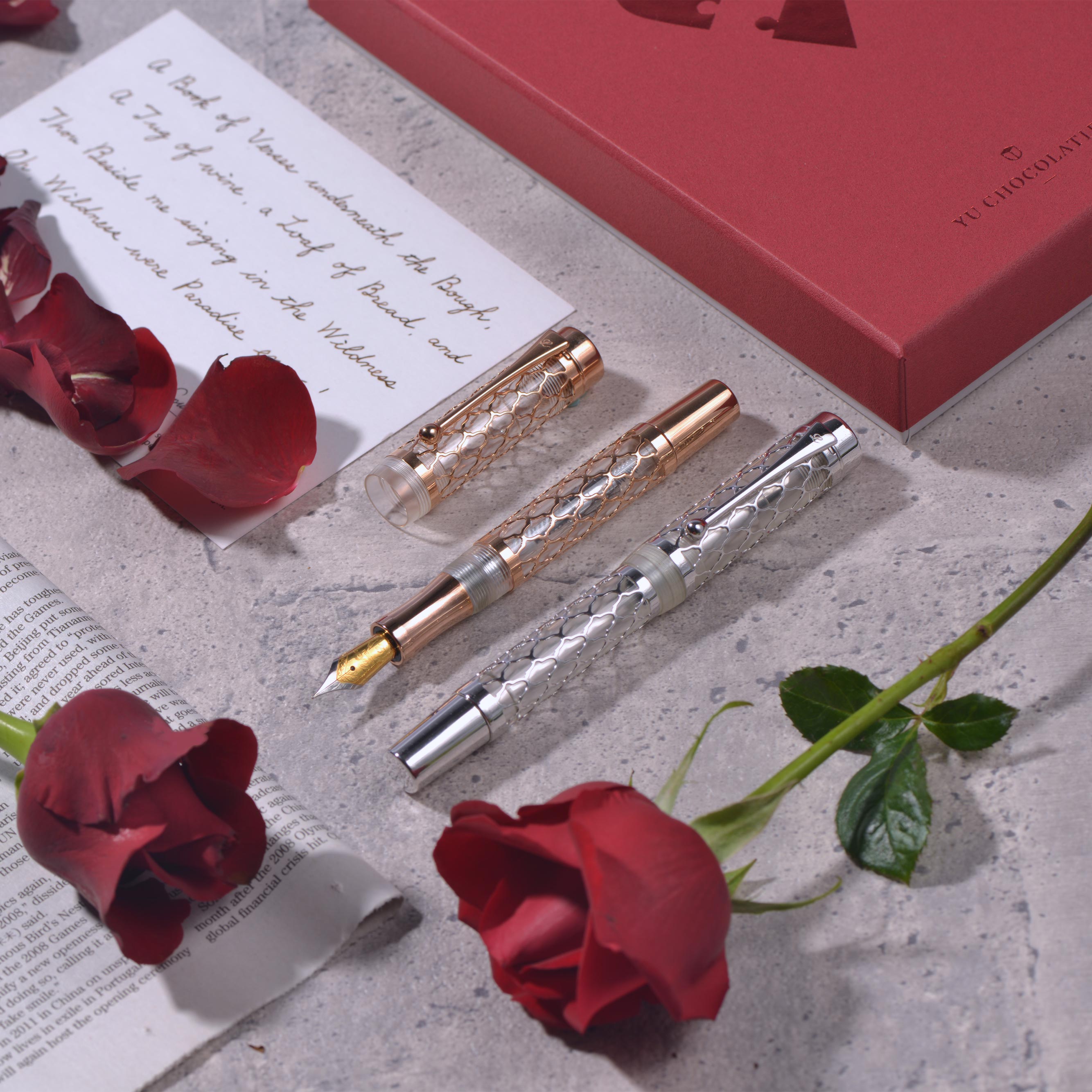 Flora Fountain Pen-Rose Gold
