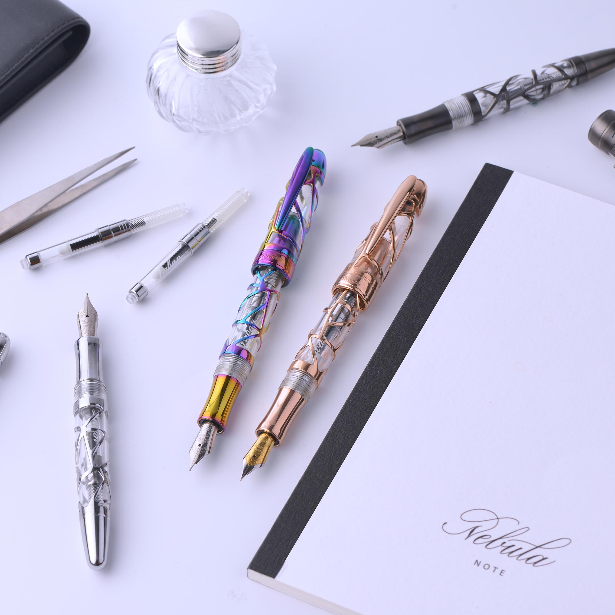 Skeleton Fountain Pen Rose Gold