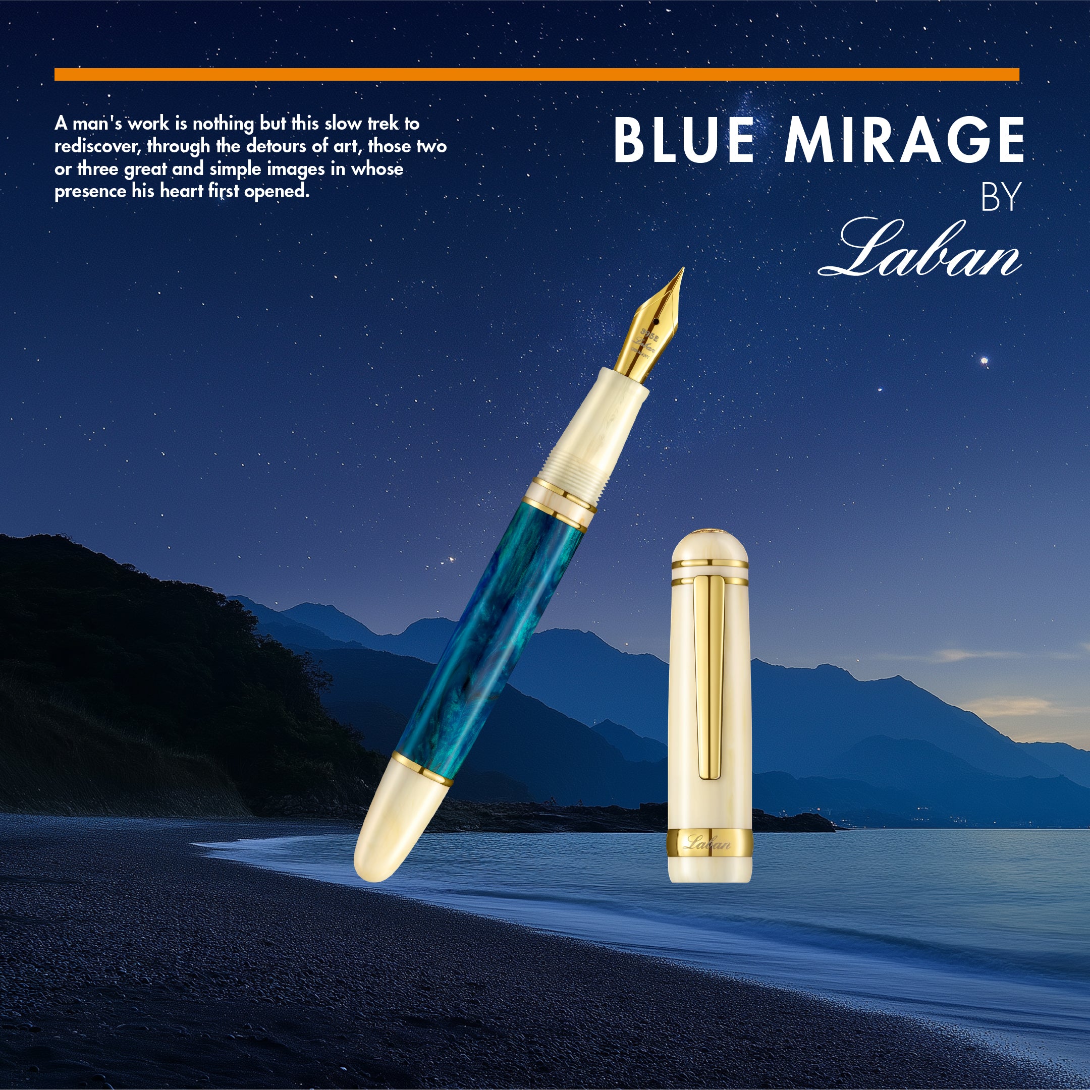 BLUE MIRAGE FOUNTAIN PEN