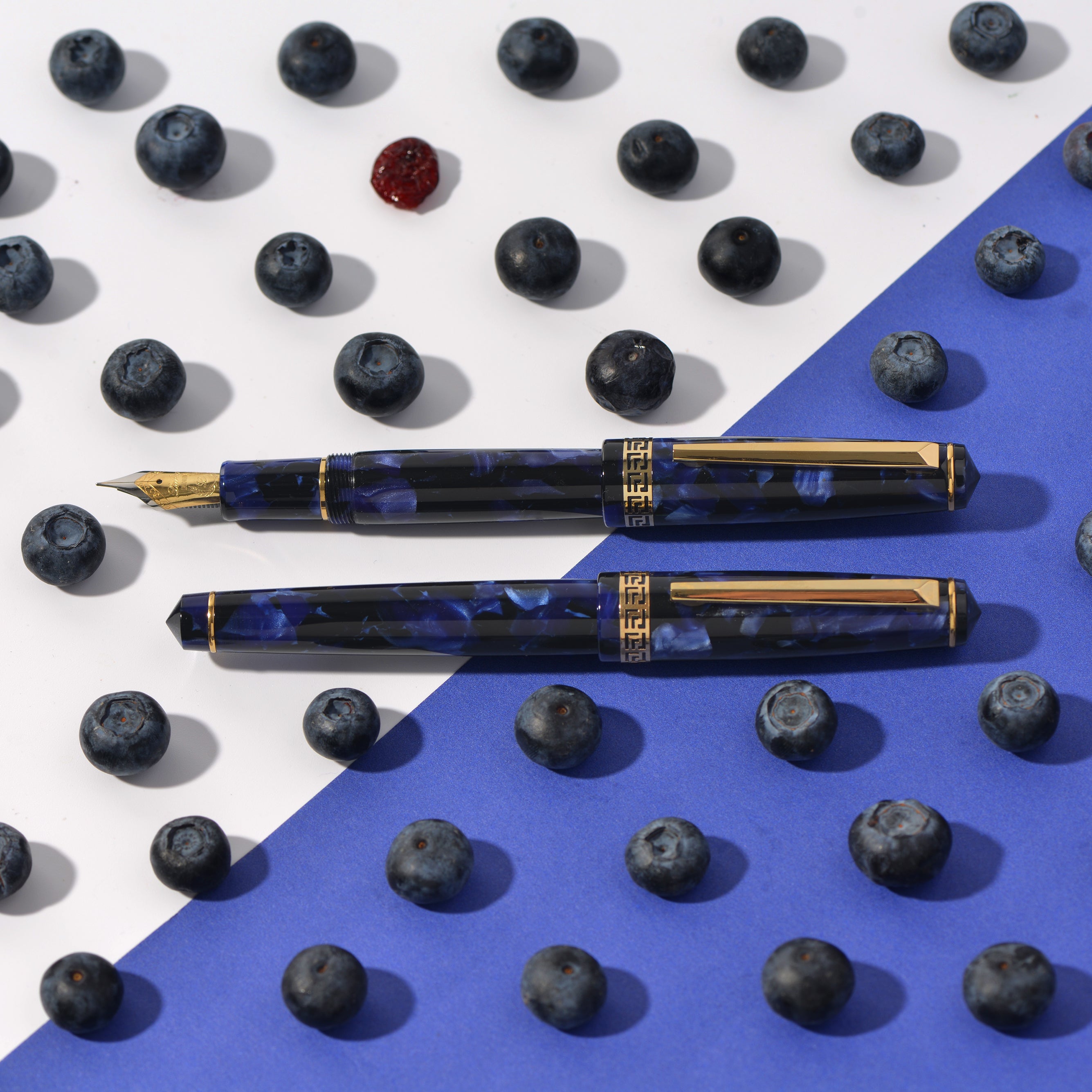 Rosa Fountain Pen Blue Marble