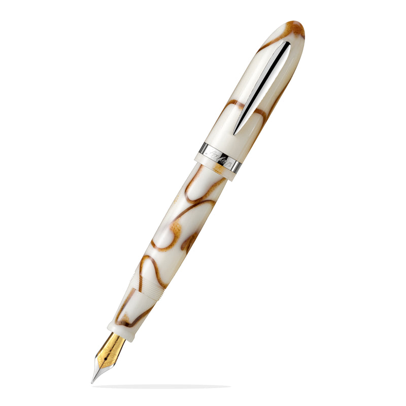 Mento Fountain Pen Ivory Brown Electric
